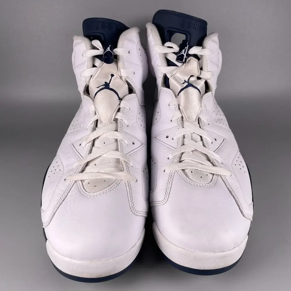 Jordan White and Navy High-Top Sneakers